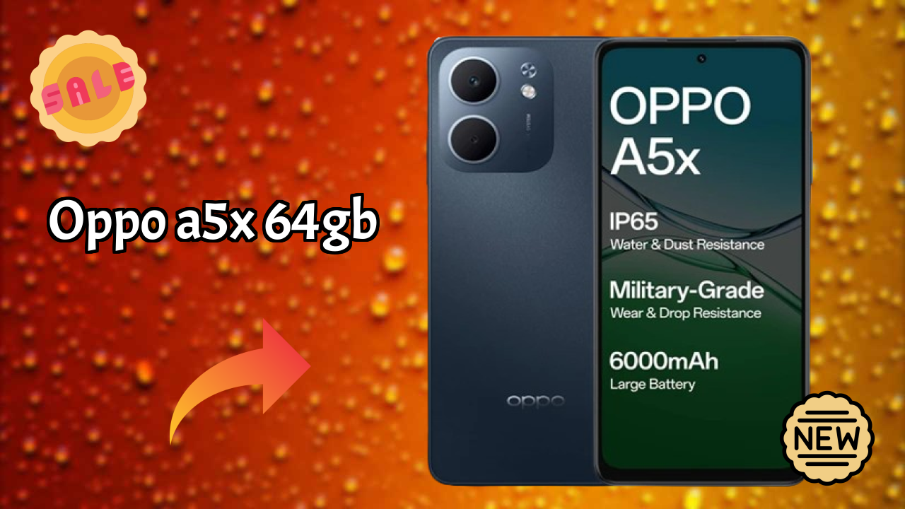 OPPO A5x 64GB Display Size: 6.67 Inches (16.94 Cm) Screen Quality